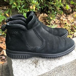 ECCO Soft Black Suede Ankle Boots Booties Euro Size 38 US Size 7/7.5